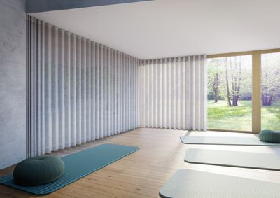 Vorhang-Systeme, SG 3870, Yoga room, recessed curtain track