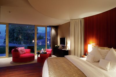 Vorhang-Systeme, Customer Fabrics, Room shot "Hotel Park Weggis", Switzerland
